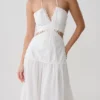 Fiona Linen Halter Maxi Dress – White Fiona Linen Halter Maxi Dress – White