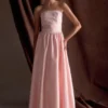 Florence Strapless Belted Maxi Dress – Baby Pink Florence Strapless Belted Maxi Dress – Baby Pink