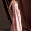 Florence Strapless Belted Maxi Dress – Baby Pink Florence Strapless Belted Maxi Dress – Baby Pink
