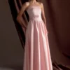 Florence Strapless Belted Maxi Dress – Baby Pink Florence Strapless Belted Maxi Dress – Baby Pink