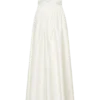Florence Strapless Belted Maxi Dress – White