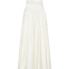 Florence Strapless Belted Maxi Dress – White