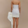 Franka Strapless Bow Mini Dress – White Franka Strapless Bow Mini Dress – White