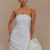 Franka Strapless Bow Mini Dress – White Franka Strapless Bow Mini Dress – White