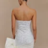 Franka Strapless Bow Mini Dress – White Franka Strapless Bow Mini Dress – White