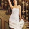 Franka Strapless Bow Mini Dress – White Franka Strapless Bow Mini Dress – White