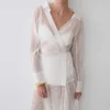 Frankie Organza Cross Over Shirt – White Frankie Organza Cross Over Shirt – White