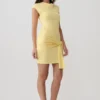 Freida Knit Mini Dress With Sash – Lemon Freida Knit Mini Dress With Sash – Lemon