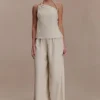 Gabby Straight Leg Linen Pants – Natural