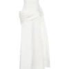Galia Satin Corset Gown – White