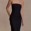 Gemma Strapless Mesh Maxi Dress – Black Gemma Strapless Mesh Maxi Dress – Black