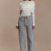 Mazie Asymetrical Cashmere Blend Long Sleeve Knit Top – Ivory Mazie Asymetrical Cashmere Blend Long Sleeve Knit Top – Ivory