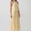 Georgia Panelled Halter Sleeveless Top – Butter Georgia Panelled Halter Sleeveless Top – Butter