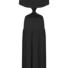 Georgina Chiffon Midi Dress – Black