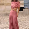 Georgina Chiffon Midi Dress – Burnt Rose Georgina Chiffon Midi Dress – Burnt Rose