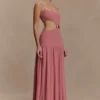 Georgina Chiffon Midi Dress – Burnt Rose Georgina Chiffon Midi Dress – Burnt Rose