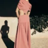 Georgina Chiffon Midi Dress – Burnt Rose Georgina Chiffon Midi Dress – Burnt Rose