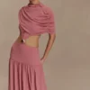Georgina Chiffon Midi Dress – Burnt Rose Georgina Chiffon Midi Dress – Burnt Rose