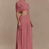 Georgina Chiffon Midi Dress – Burnt Rose Georgina Chiffon Midi Dress – Burnt Rose