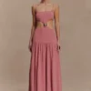 Georgina Chiffon Midi Dress – Burnt Rose Georgina Chiffon Midi Dress – Burnt Rose