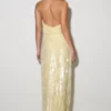 Gertrud Sequin Halter Maxi Dress – Lemon Gertrud Sequin Halter Maxi Dress – Lemon