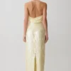 Gertrud Sequin Halter Maxi Dress – Lemon Gertrud Sequin Halter Maxi Dress – Lemon