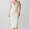 Gia Bandage Knit Midi Dress – Ivory