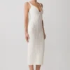 Gia Bandage Knit Midi Dress – Ivory