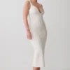 Gia Bandage Knit Midi Dress – Ivory