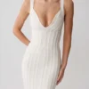 Gia Bandage Knit Midi Dress – Ivory