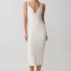 Gia Bandage Knit Midi Dress – Ivory