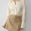 Marielle Double Belt Mini Skirt – Taupe Marielle Double Belt Mini Skirt – Taupe