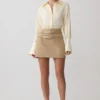 Marielle Double Belt Mini Skirt – Taupe Marielle Double Belt Mini Skirt – Taupe