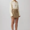 Marielle Double Belt Mini Skirt – Taupe Marielle Double Belt Mini Skirt – Taupe