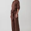 Gia Wrapped Tie Satin Pants – Chocolate Gia Wrapped Tie Satin Pants – Chocolate