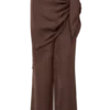 Gia Wrapped Tie Satin Pants – Chocolate Gia Wrapped Tie Satin Pants – Chocolate