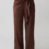 Gia Wrapped Tie Satin Pants – Chocolate Gia Wrapped Tie Satin Pants – Chocolate