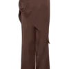 Gia Wrapped Tie Satin Pants – Chocolate Gia Wrapped Tie Satin Pants – Chocolate