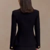 Christel Suiting Fitted Blazer – Black
