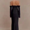 Giselle Off Shoulder Cowl Neck Maxi Dress – Black Giselle Off Shoulder Cowl Neck Maxi Dress – Black