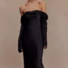 Giselle Off Shoulder Cowl Neck Maxi Dress – Black Giselle Off Shoulder Cowl Neck Maxi Dress – Black