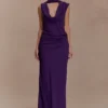 Giulia Chiffon Draped Maxi Dress – Purple Giulia Chiffon Draped Maxi Dress – Purple