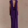 Giulia Chiffon Draped Maxi Dress – Purple Giulia Chiffon Draped Maxi Dress – Purple