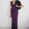 Giulia Chiffon Draped Maxi Dress – Purple Giulia Chiffon Draped Maxi Dress – Purple