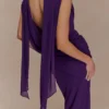 Giulia Chiffon Draped Maxi Dress – Purple Giulia Chiffon Draped Maxi Dress – Purple