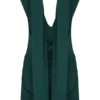 Giulia Chiffon Draped Mini Dress – Dark Emerald