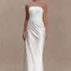 Grace Strapless Draped Waist Maxi Dress – Ivory Grace Strapless Draped Waist Maxi Dress – Ivory