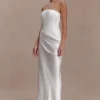 Grace Strapless Draped Waist Maxi Dress – Ivory Grace Strapless Draped Waist Maxi Dress – Ivory