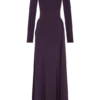 Grayson Knit Chiffon Maxi Dress – Plum