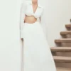 Greta Gathered Maxi Skirt – White Greta Gathered Maxi Skirt – White